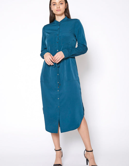 Load image into Gallery viewer, Women's Long Mock Neck Shirt Dress by Shop at Konus
