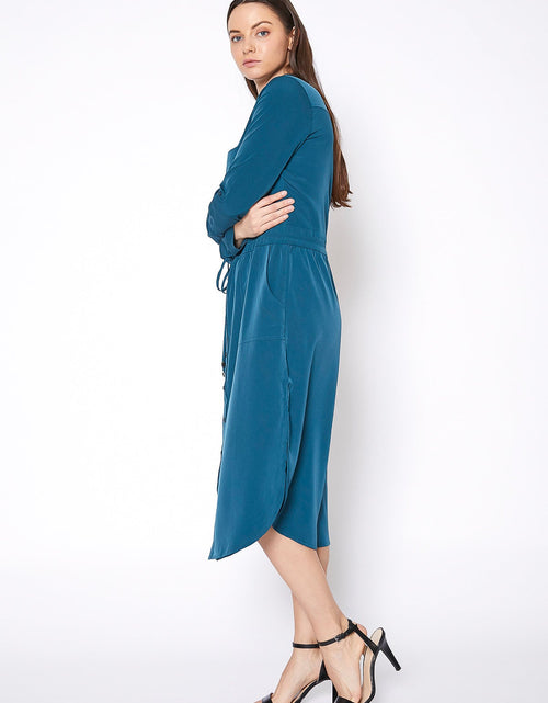 Load image into Gallery viewer, Women's Long Mock Neck Shirt Dress by Shop at Konus

