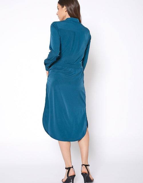 Load image into Gallery viewer, Women's Long Mock Neck Shirt Dress by Shop at Konus
