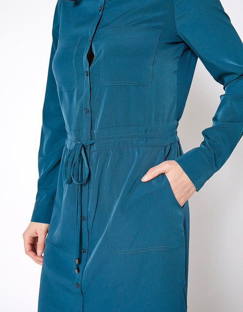 Load image into Gallery viewer, Women's Long Mock Neck Shirt Dress by Shop at Konus
