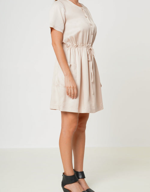 Load image into Gallery viewer, Women's Short Sleeve Utility Dress in Sand by Shop at Konus
