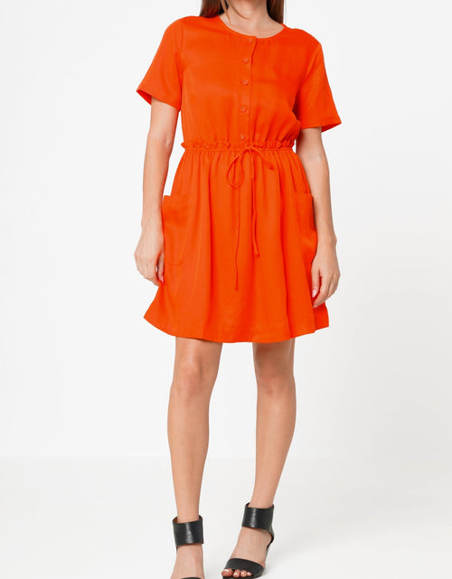 Load image into Gallery viewer, Women's Short Sleeve Utility Dress in Poppy by Shop at Konus
