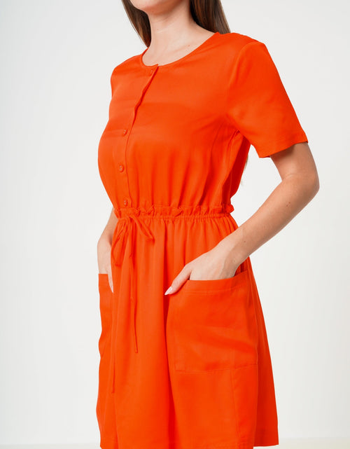 Load image into Gallery viewer, Women's Short Sleeve Utility Dress in Poppy by Shop at Konus
