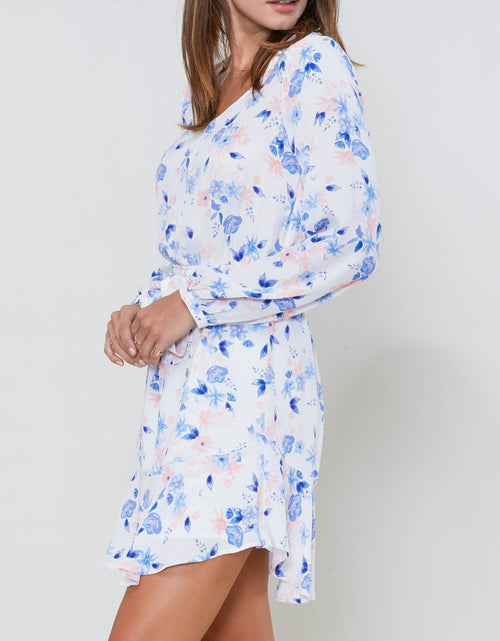 Load image into Gallery viewer, Women's Tie Front Mini Dress In Mystic Garden by Shop at Konus
