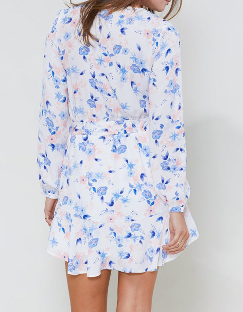 Load image into Gallery viewer, Women's Tie Front Mini Dress In Mystic Garden by Shop at Konus
