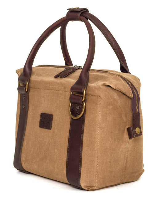 Load image into Gallery viewer, White Wing Waxed Canvas Cooler by Mission Mercantile Leather Goods

