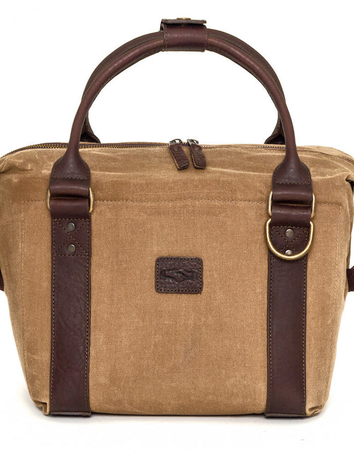 Load image into Gallery viewer, White Wing Waxed Canvas Cooler by Mission Mercantile Leather Goods
