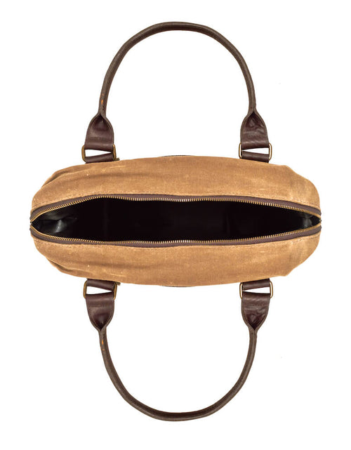 Load image into Gallery viewer, White Wing Waxed Canvas Cooler by Mission Mercantile Leather Goods
