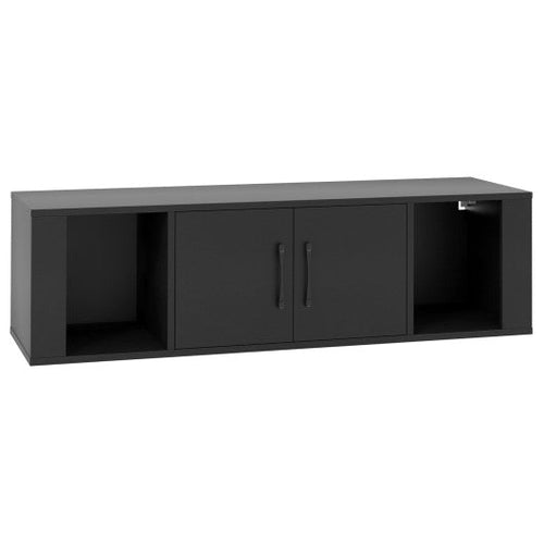Load image into Gallery viewer, Wall Mounted Floating 2 Door Desk Hutch Storage Shelves
