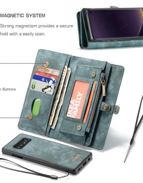 Load image into Gallery viewer, Luxury Leather Wallet with 11 Card Holders And Detachable Phone Case for Samsung Note 10 Plus A20 A50 A70 A80 S9 S8 Note 9 by Js House
