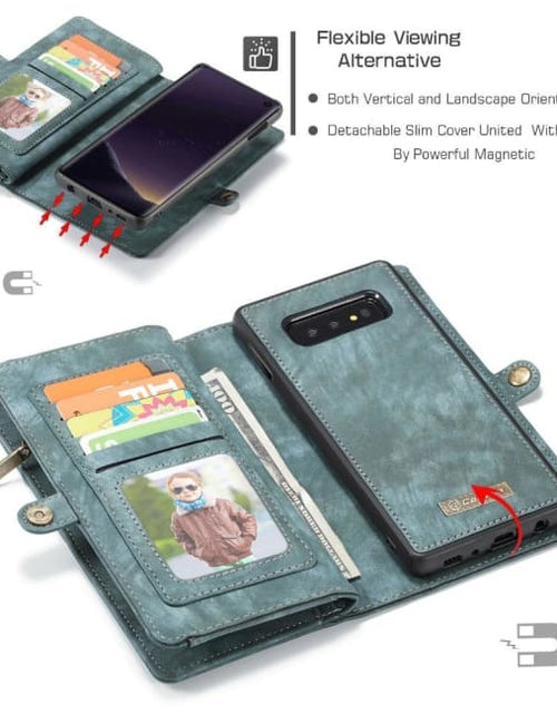 Load image into Gallery viewer, Luxury Leather Wallet with 11 Card Holders And Detachable Phone Case for Samsung Note 10 Plus A20 A50 A70 A80 S9 S8 Note 9 by Js House
