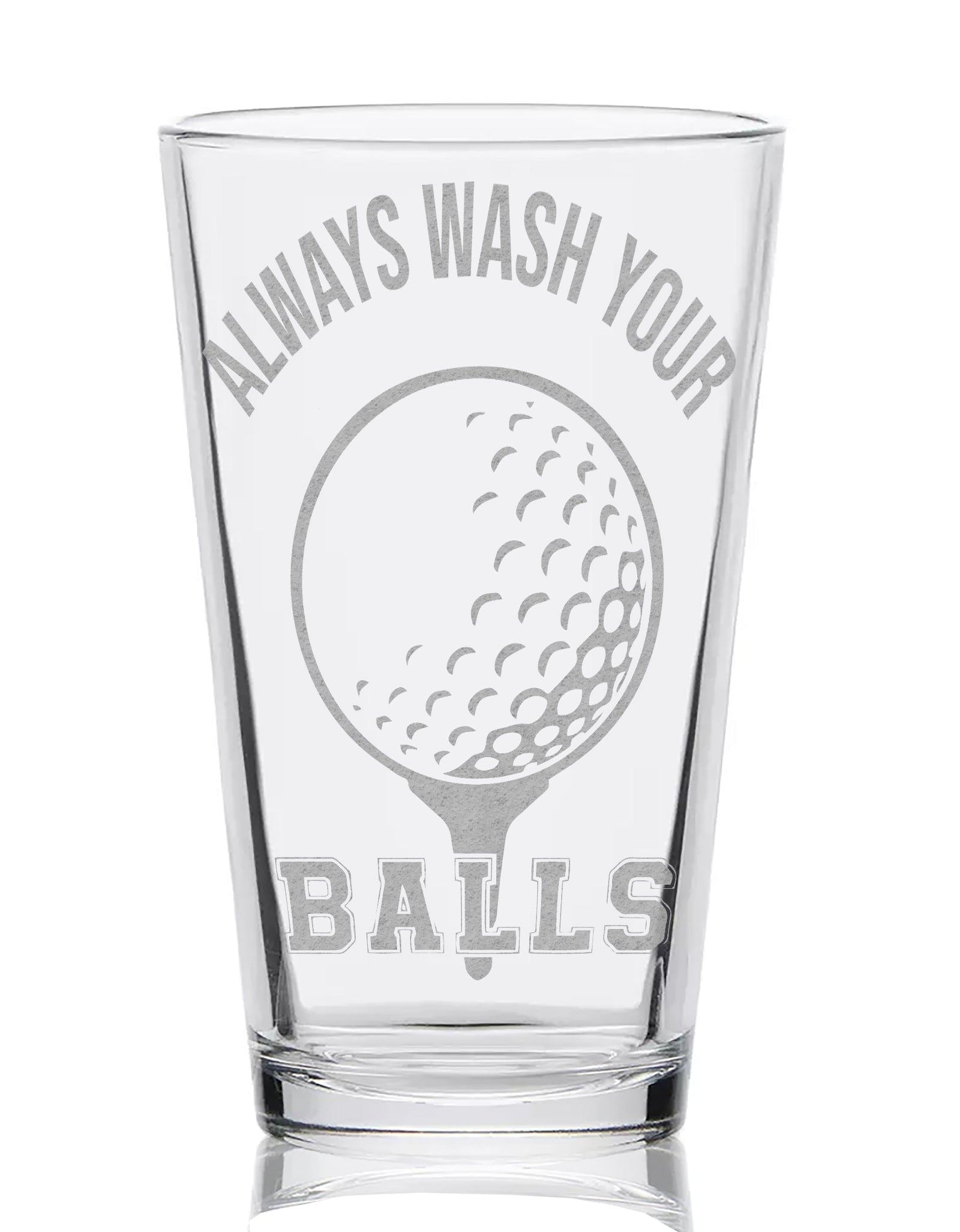 GOLF Pint Glasses by LumEngrave
