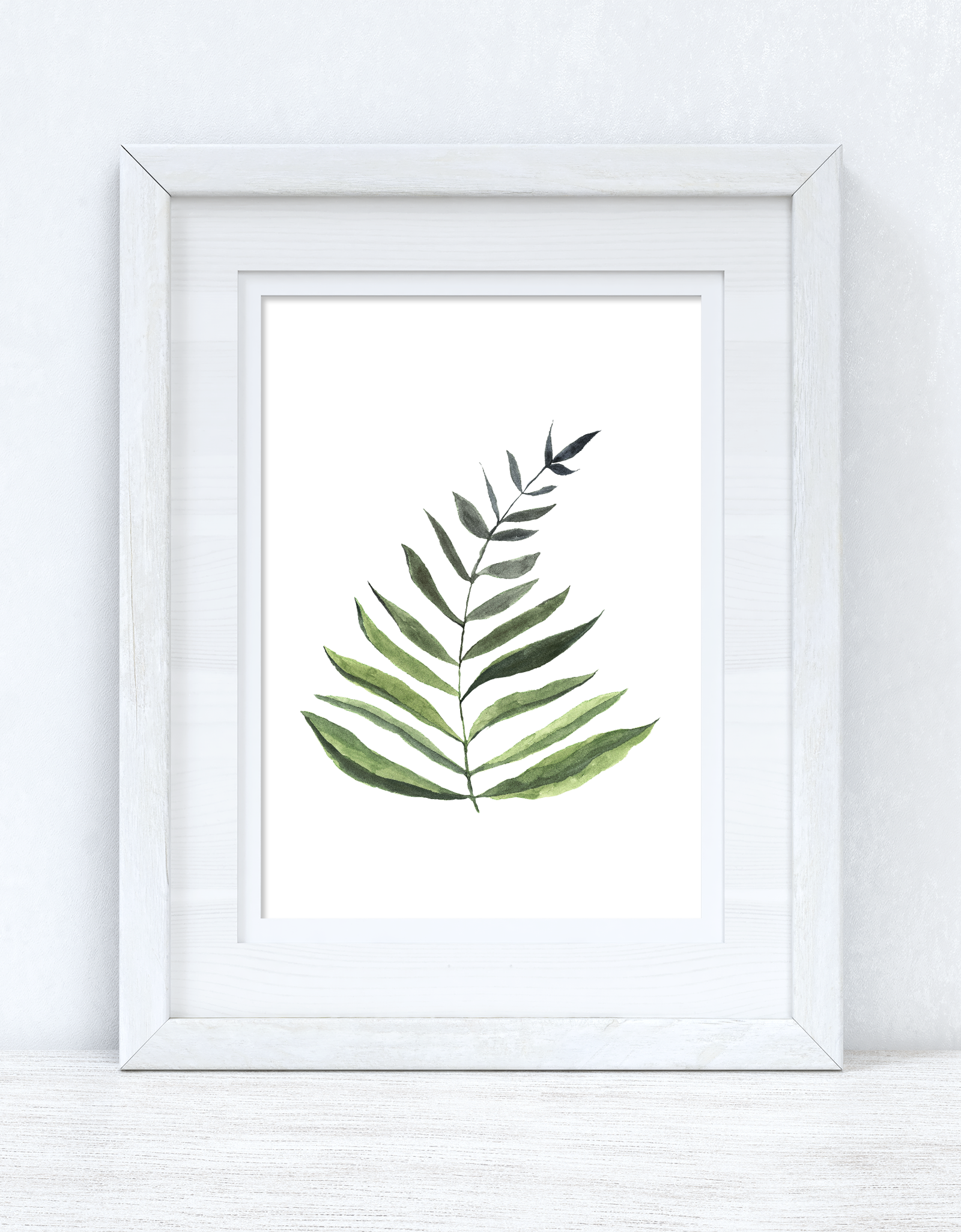 Watercolour Greenery Leaf 1 Bedroom Home Kitchen Living Room Wall Decor Print by WinsterCreations™ Official Store