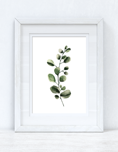 Load image into Gallery viewer, Watercolour Greenery Leaf 3 Bedroom Home Kitchen Living Room Wall Decor Print by WinsterCreations™ Official Store
