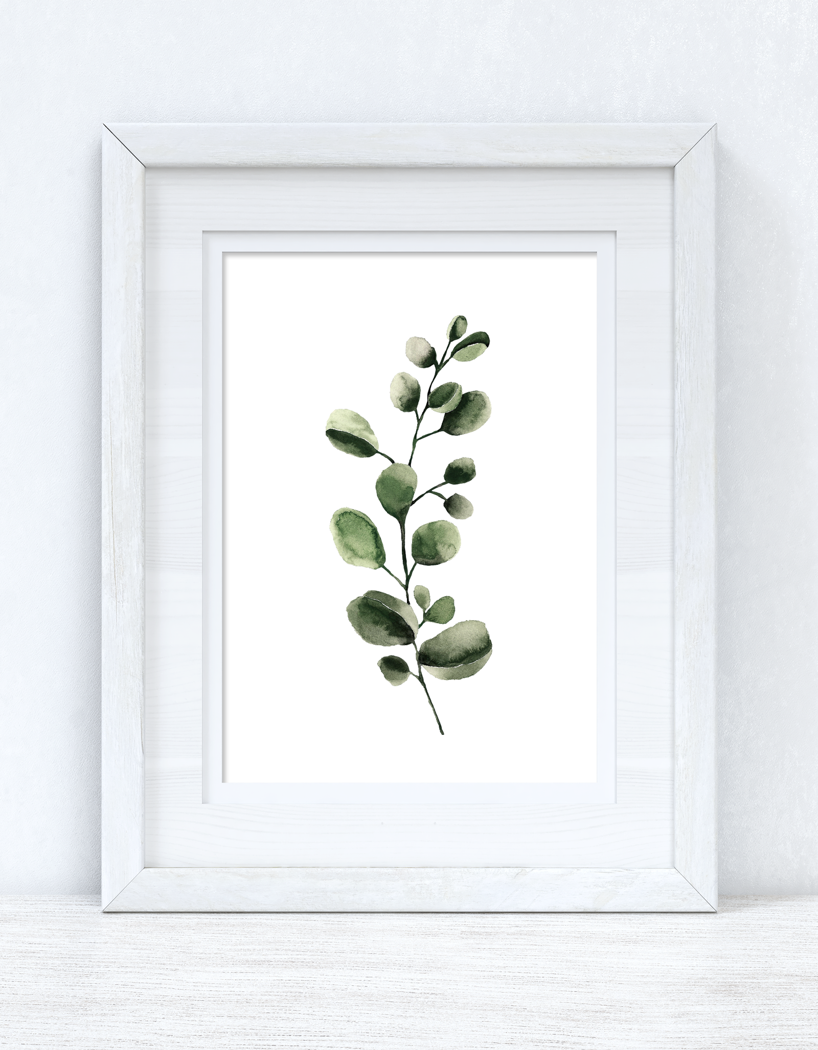 Watercolour Greenery Leaf 3 Bedroom Home Kitchen Living Room Wall Decor Print by WinsterCreations™ Official Store