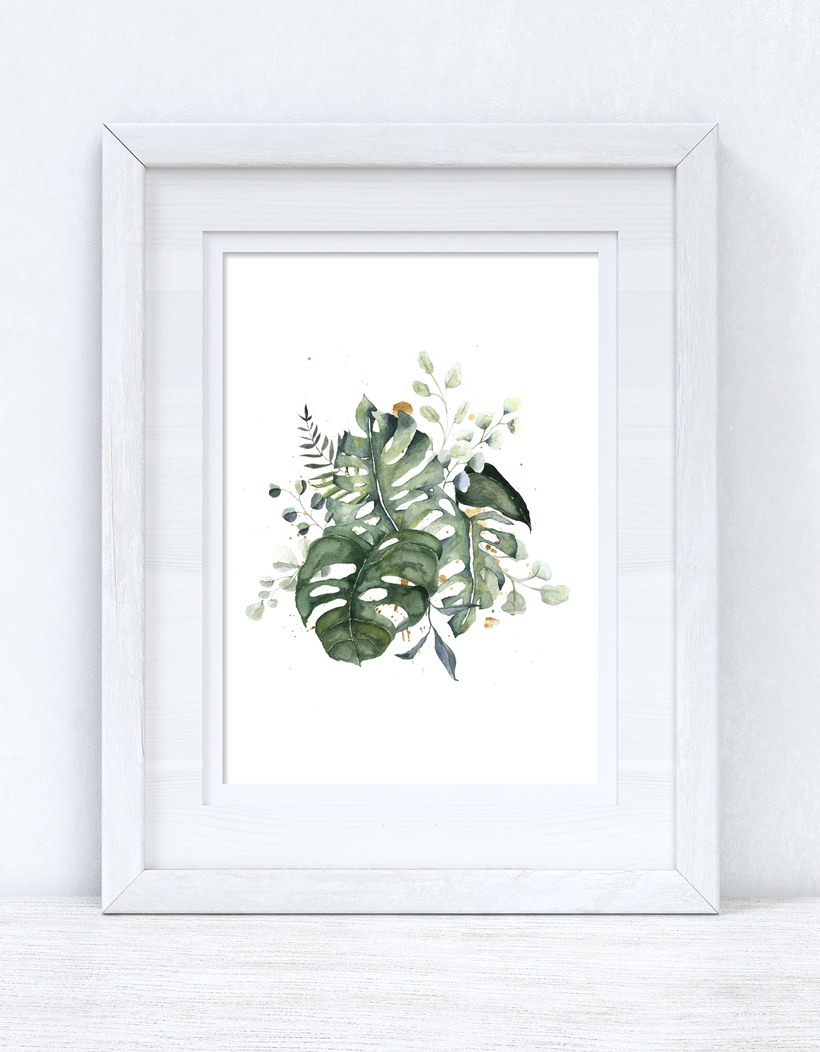 Watercolour Greenery Madness Bedroom Home Kitchen Living Room Wall Decor Print by WinsterCreations™ Official Store