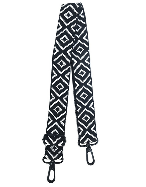 Load image into Gallery viewer, Handbag Strap Black/White by Go Dash Dot
