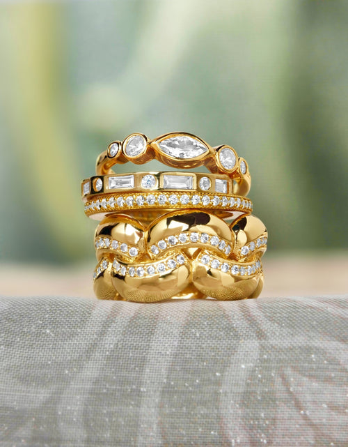 Load image into Gallery viewer, Sterling Silver Thin CZ Band Ring by Sterling Forever
