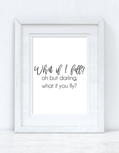 Load image into Gallery viewer, What If I Fall Autumn Seasonal Wall Home Decor Print by WinsterCreations™ Official Store

