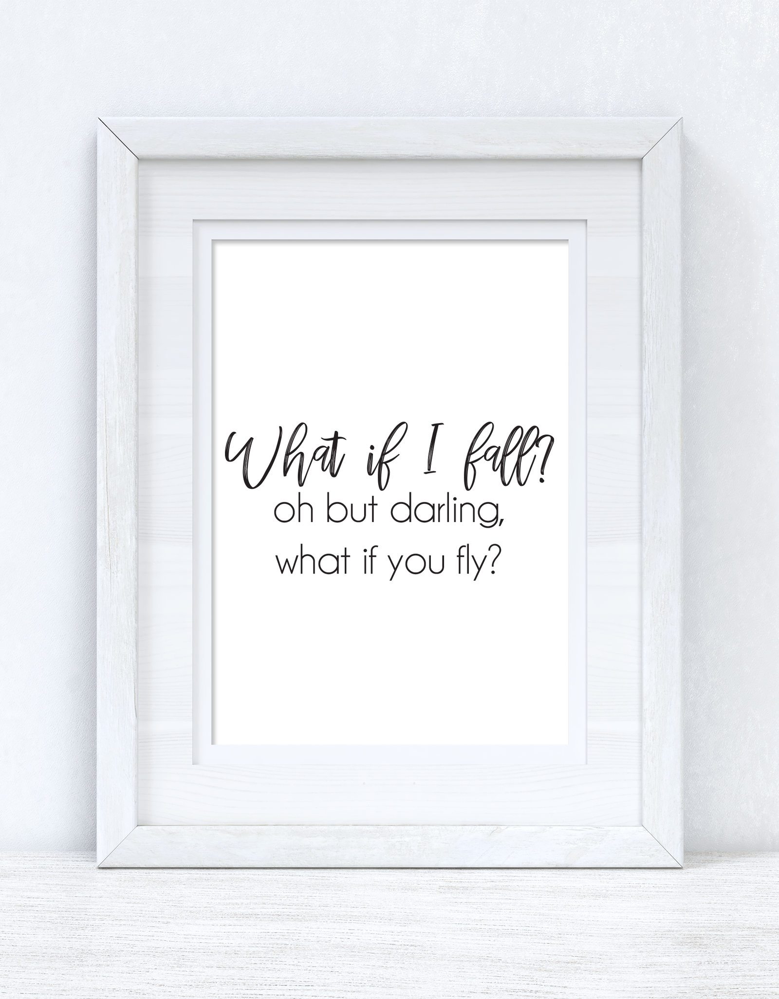 What If I Fall Autumn Seasonal Wall Home Decor Print by WinsterCreations™ Official Store
