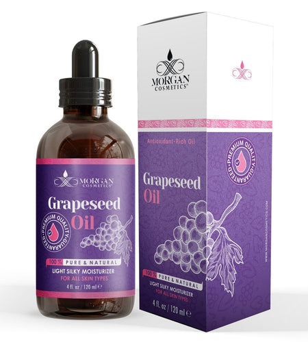 100% Pure Grapeseed Oil Antioxidant-rich Oil For all Skin types 4 fl oz 118 ml by Morgan Cosmetics