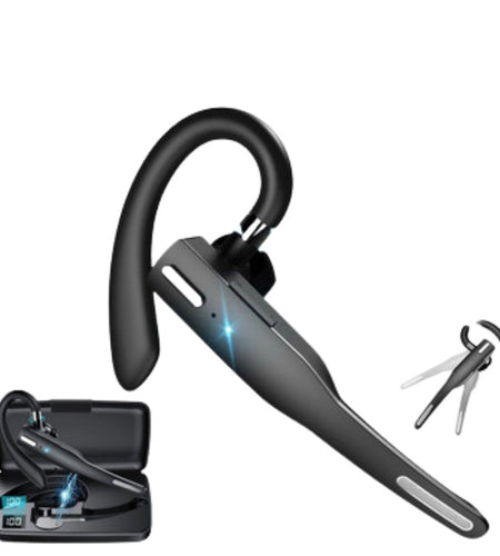 Trucker Wireless Headset Bluetooth 5.1 Earpiece Dual Mic Earbud Noise Cancelling