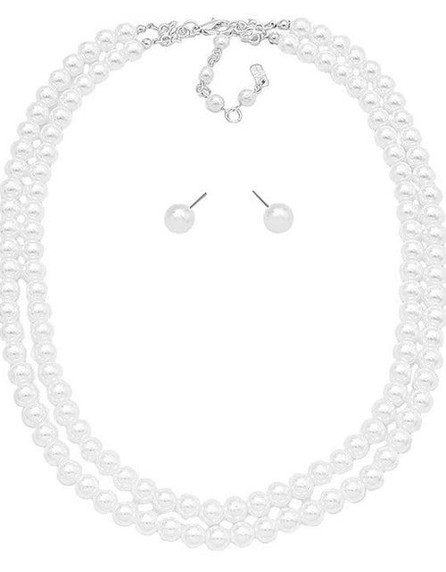 Load image into Gallery viewer, Pearl Necklaces with Matching Earrings by Madeline Love
