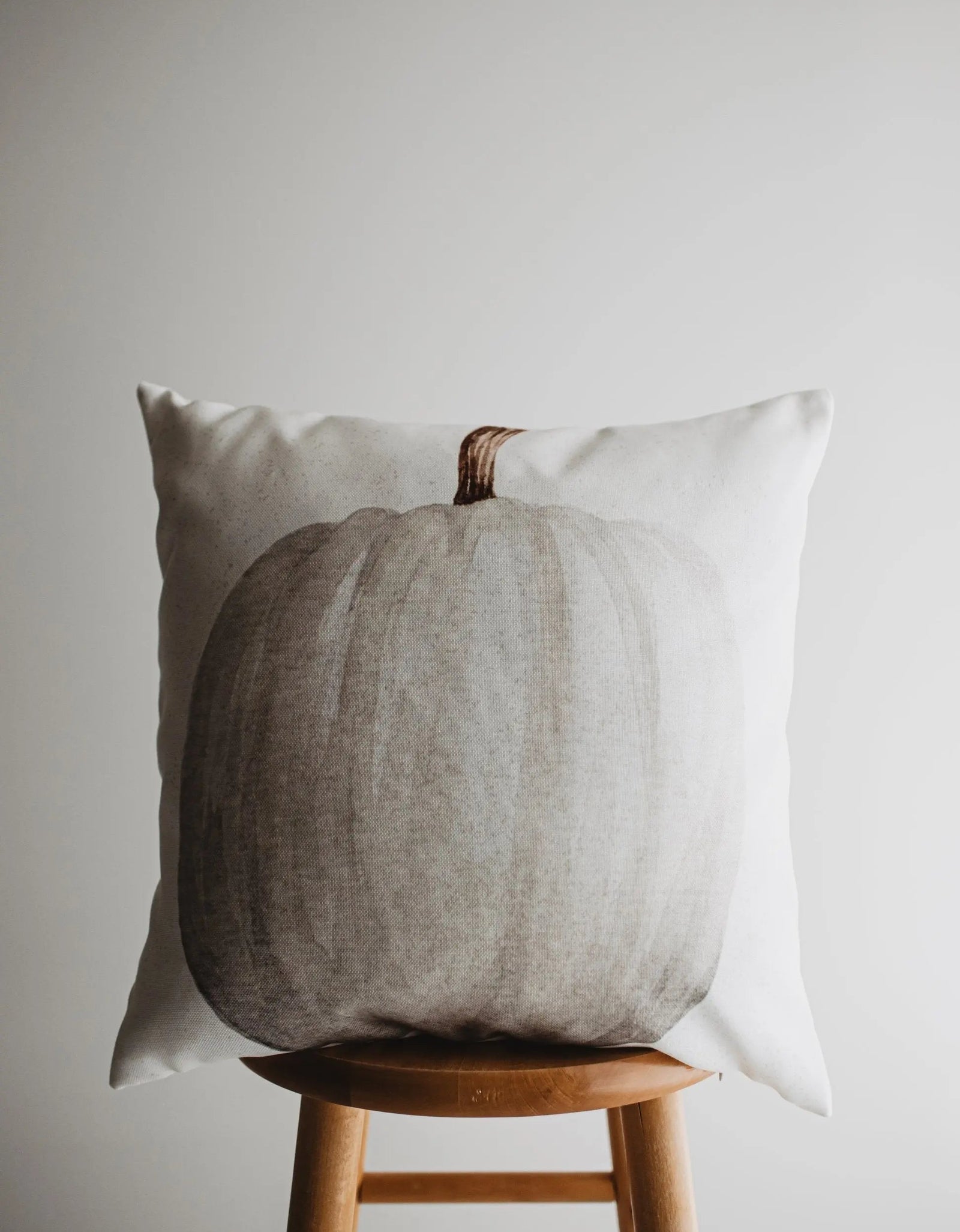 White Curly Stem Pumpkin Pillow Cover |   Primitive Farmhouse Decor | Farmhouse Pillows | Country Decor | Fall Throw Pillows | Gift for her by UniikPillows