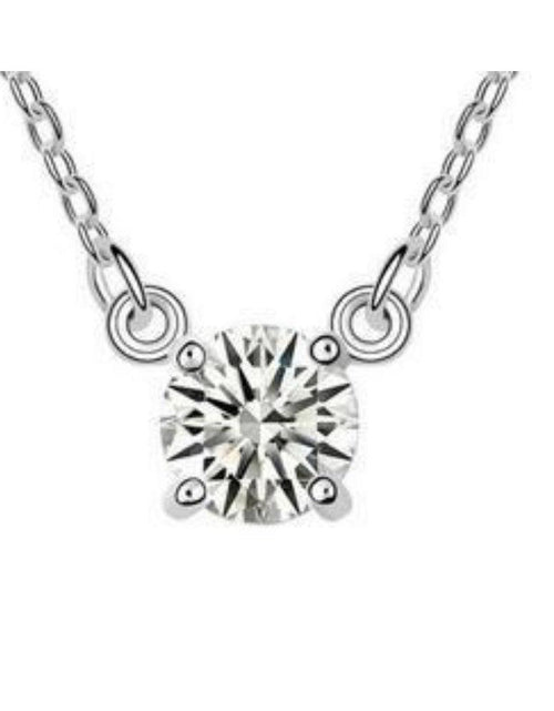 Load image into Gallery viewer, White Gold Plated Zirconia Necklace by Hollywood Sensation®
