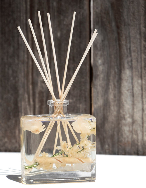 Load image into Gallery viewer, White Selenite &amp; Sandalwood Reed Diffuser by Andaluca Home
