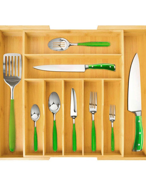Load image into Gallery viewer, Silverware Drawer Organizer 9 Slots by Royal Craft Wood
