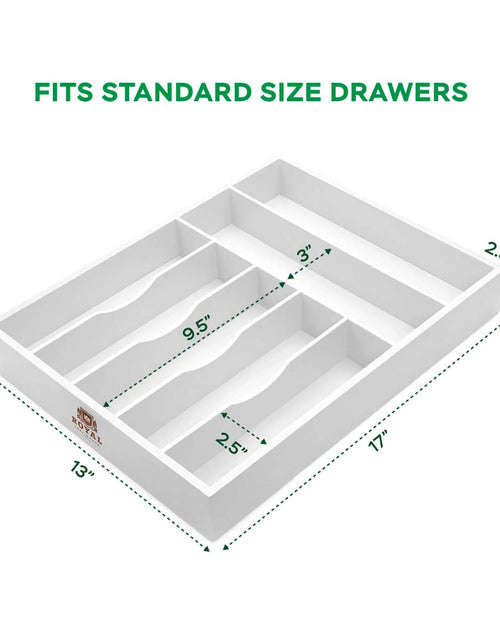 Load image into Gallery viewer, White Silverware Tray by Royal Craft Wood

