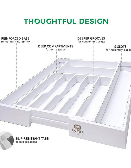 Load image into Gallery viewer, White Drawer Organizer by Royal Craft Wood
