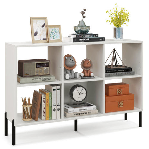 Load image into Gallery viewer, Open-Back Bookshelf with Drawer for Study-White
