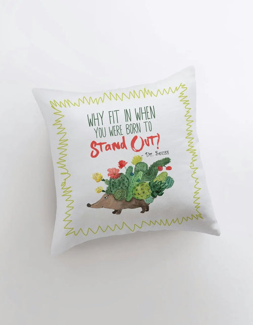 Load image into Gallery viewer, Why Fit In | Kids Room Decor | Teachers Gift | Fun Gifts | Pillow Cover | Home Decor | Throw Pillows | Happy Birthday | Room Decor by UniikPillows

