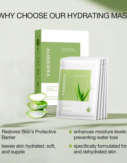Load image into Gallery viewer, Aloe Hydrating Mask (Box of 5) by ALODERMA
