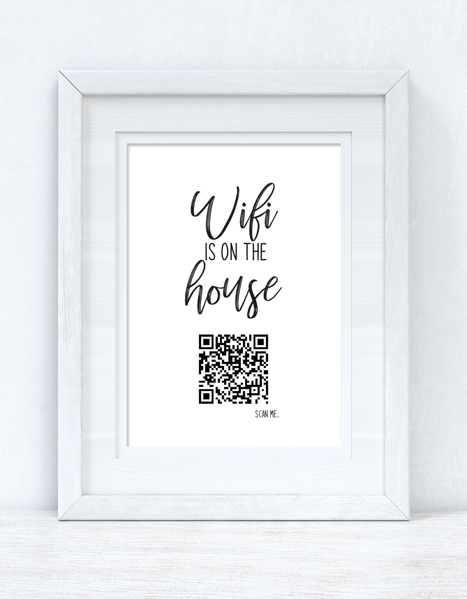 Wifi Is On The House QR Scan Home Wall Decor Print by WinsterCreations™ Official Store