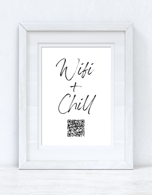 Load image into Gallery viewer, Wifi &amp; Chill QR Scan Home Wall Decor Print by WinsterCreations™ Official Store
