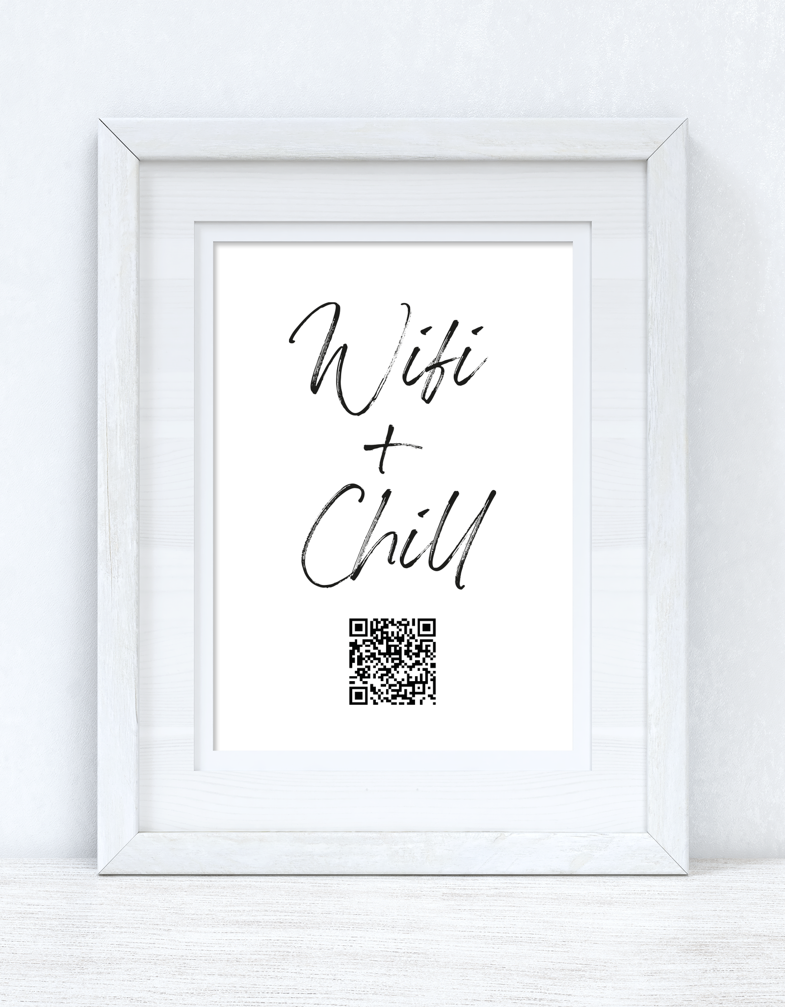 Wifi & Chill QR Scan Home Wall Decor Print by WinsterCreations™ Official Store