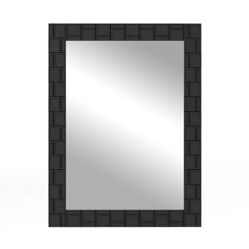 Load image into Gallery viewer, Wood Framed Wall Mirror Rectangle Vanity Mirror for Living Room Entryway-Black
