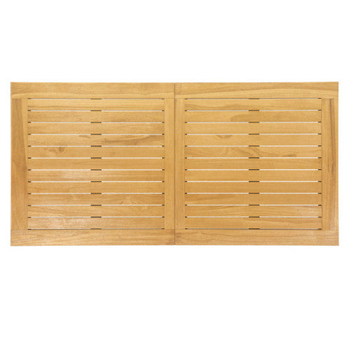 Load image into Gallery viewer, Indoor Outdoor Teak Wood Slatted Tabletop Panel Board Split in 2 Square

