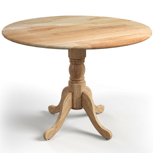 Load image into Gallery viewer, Wooden Dining Table with Round Tabletop and Curved Trestle Legs-Natural
