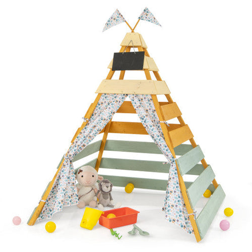 Load image into Gallery viewer, Triangle Hideaway Playhouse with Removable Chalkboard for Indoor and Outdoor
