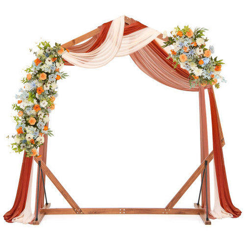 Load image into Gallery viewer, Wooden Wedding Arch Solid Wood Arbor Backdrop Stand for Wedding Ceremony-Heptagon
