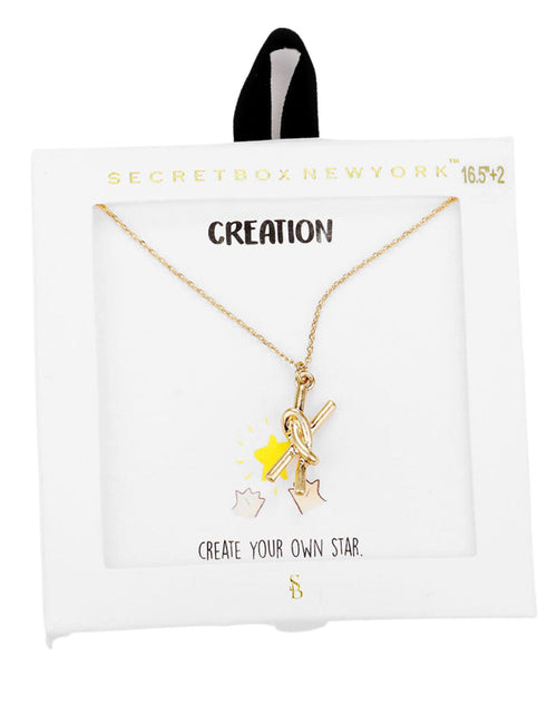 Load image into Gallery viewer, Secret Box Metal Knot Pendant Necklace by Madeline Love
