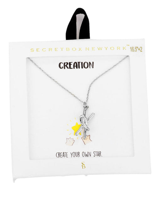 Load image into Gallery viewer, Secret Box Metal Knot Pendant Necklace by Madeline Love
