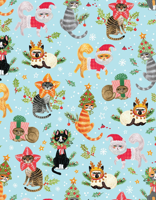 Load image into Gallery viewer, Naughty Cats Christmas Gift Wrap by Present Paper
