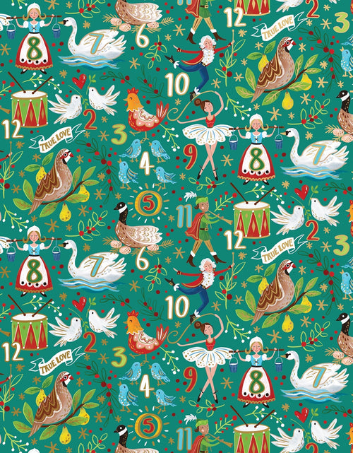 Load image into Gallery viewer, 12 Days Christmas Gift Wrap by Present Paper
