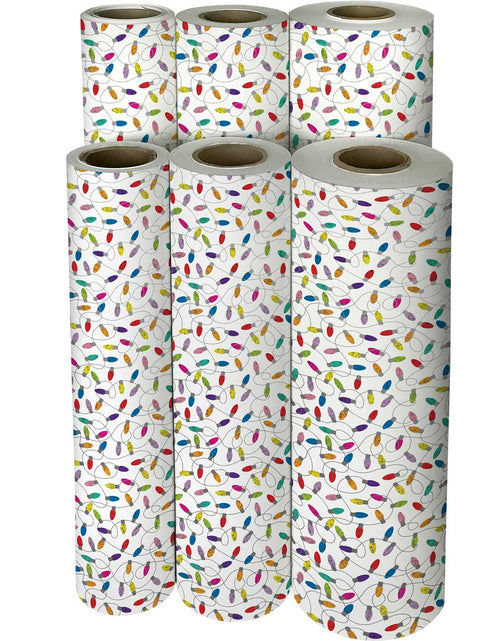 Load image into Gallery viewer, Holographic Lights Christmas Gift Wrap by Present Paper
