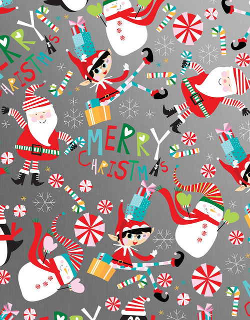 Load image into Gallery viewer, Santa &amp; Snowmen Christmas Gift Wrap by Present Paper
